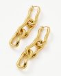 Molten Ovate Triple Drop Earrings | 18ct Recycled Gold Plating on Brass For Discount