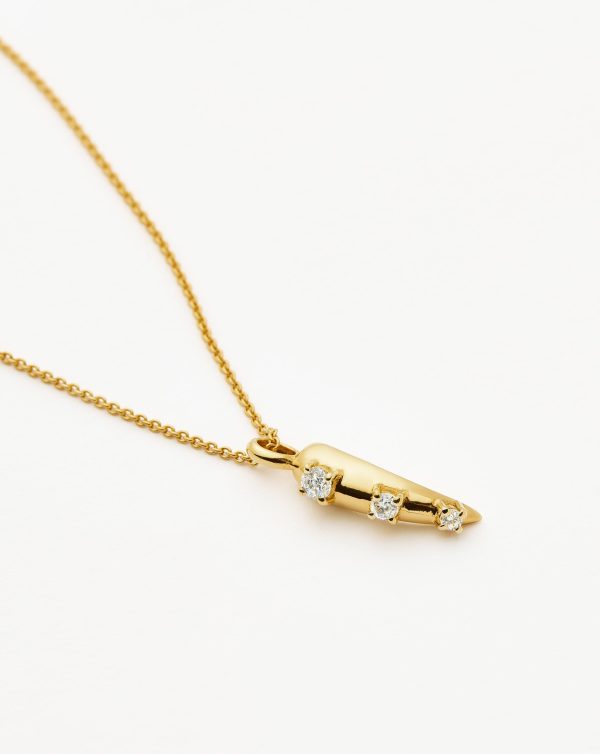 Claw Studded Pendant Necklace Online Sale