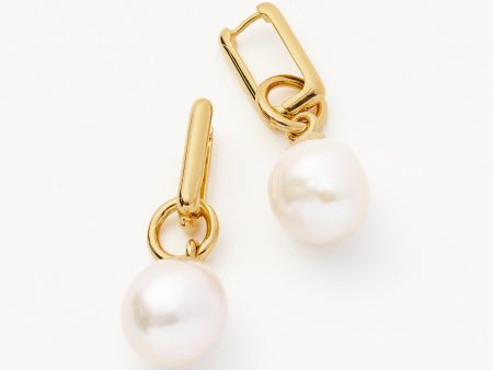 Baroque Pearl Ovate Earrings | 18ct Gold Vermeil Pearl on Sale