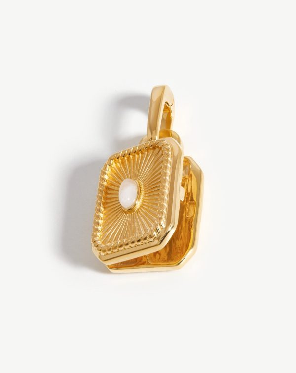 Engravable Square Locket Clip-On Pendant Sale