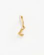 Initial Single Charm Hoop Earring - Initial L | 18ct Gold Vermeil Online Hot Sale