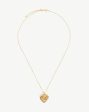 Peace & Love Heart Pendant Chain Necklace | 18ct Gold Vermeil Cheap