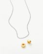 Abacus Beaded Floating Charm Necklace | 18ct Recycled Gold Vermeil and Rhodium on Sterling Silver Sale