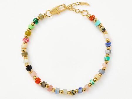 Beaded Bracelet | 18ct Gold Plated Multi Beaded Cheap