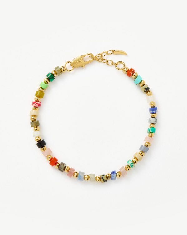 Beaded Bracelet | 18ct Gold Plated Multi Beaded Cheap