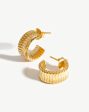 Small Chunky Frill Hoop Earrings For Discount