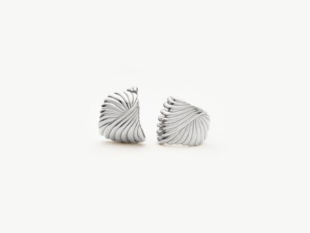 Ripple Stud Earrings | Silver Plated Online Hot Sale