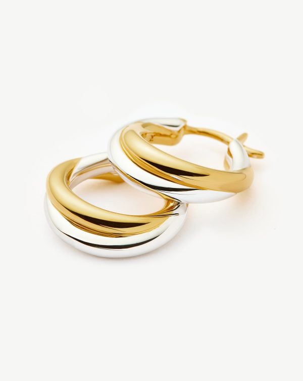 Lucy Williams Entwine Small Hoop Earrings  | Mixed Metal Discount