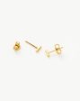 Bar Stud Earrings | 18ct Gold Vermeil For Sale