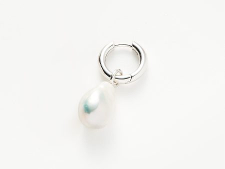 Pearl Drop Small Tunnel Hoop Earring Supply