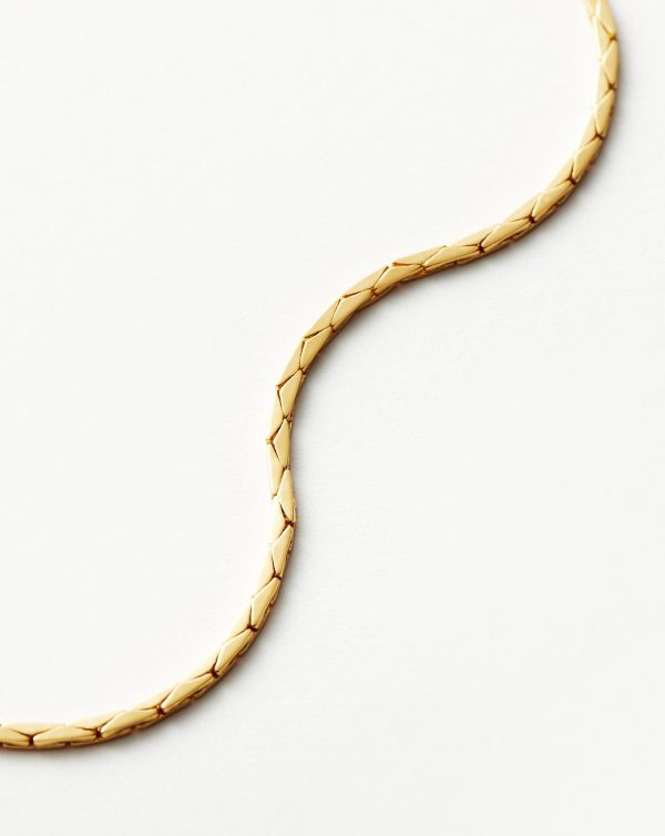 Lucy Williams Cobra Snake Chain Anklet |18ct Gold Plated Discount