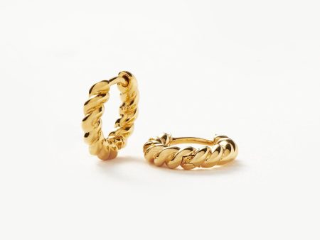 Twisted Helical Huggies | 18ct Gold Vermeil Supply