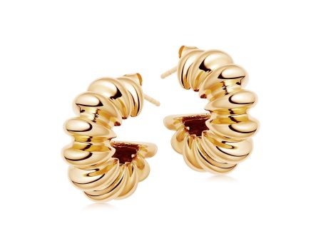 Large Ridge Claw Hoop Earrings Discount