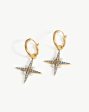 Harris Reed North Star Pearl Hoop Earrings | 18ct Gold Vermeil Pearl Hot on Sale