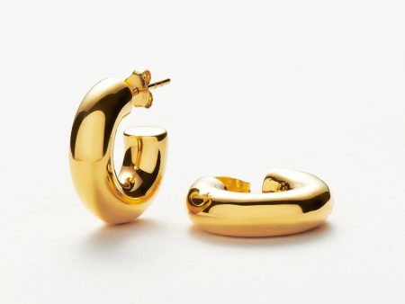 Chubby Tunnel Small Hoop Earrings | 18ct Gold Plated Online