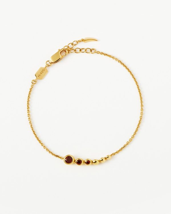 Beaded Stone Chain Bracelet Online now