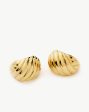 Rouje Lucia Dome Hoop Earrings | 18ct Gold Plated Online Sale