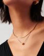 Abacus Beaded Floating Charm Necklace | 18ct Recycled Gold Vermeil and Rhodium on Sterling Silver Sale