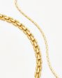 Timepiece & Snake Chain Bracelet Set | 18ct Gold Plated Sale