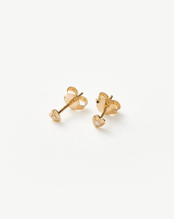 Fine Diamond Heart Stud Earrings Online