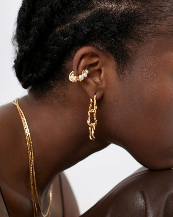 Molten Ovate Mismatch Hoop Earrings Online