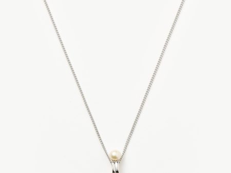 Pearl Ridge Pendant Chain Necklace | Sterling Silver Pearl Hot on Sale