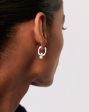 Button Pearl Square Hoop Earrings | Sterling Silver Pearl Online Hot Sale