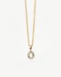 Fine Diamond Initial Mini Pendant Necklace - O | 14ct Solid Yellow Gold Plated Diamond Hot on Sale