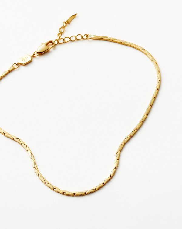 Lucy Williams Cobra Snake Chain Anklet |18ct Gold Plated Discount