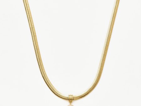 Baroque Pearl Snake Chain Pendant Necklace | 18ct Gold Vermeil Pearl Online Hot Sale