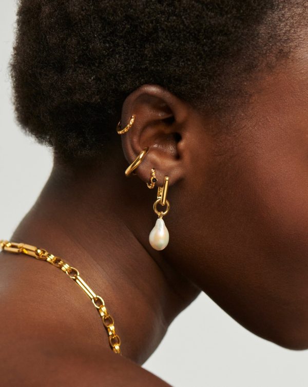 Baroque Pearl Ovate Earrings | 18ct Gold Vermeil Pearl on Sale