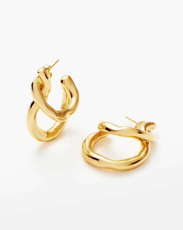 Molten Twisted Double Hoop Earrings Hot on Sale