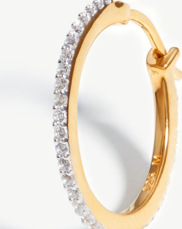 Small Pave Hinged Hoop Earrings Online