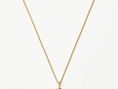 Curly Molten Mini Initial Necklace - C | 18ct Gold Vermeil Online Sale