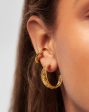 Medium Braid Hoop Earrings For Cheap