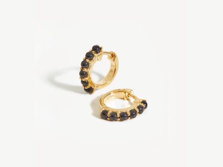 Gemstone Huggies | 18ct Gold Vermeil Black Onyx Online