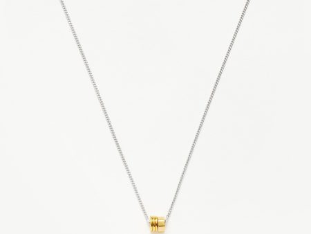 Abacus Beaded Floating Charm Necklace | 18ct Recycled Gold Vermeil and Rhodium on Sterling Silver Sale