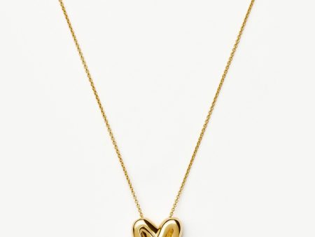 Puffy Heart Pendant Necklace | 18ct Gold Plated Cheap