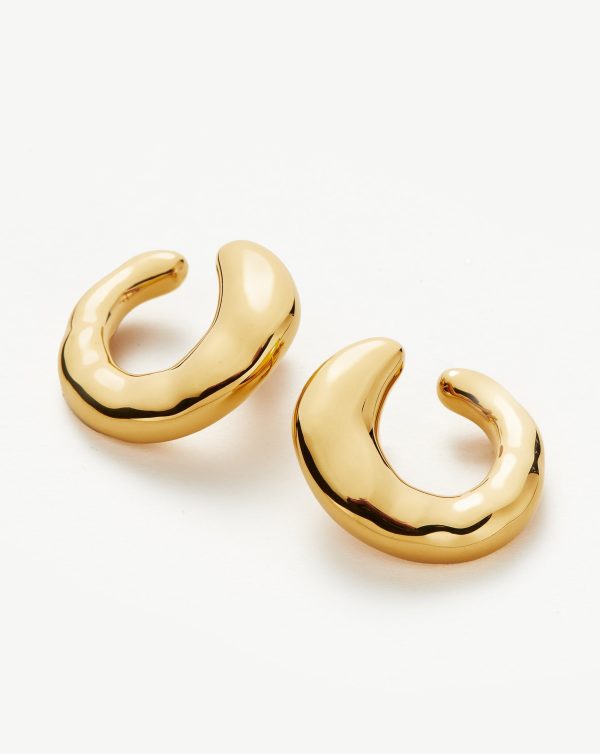 Molten Large Open Stud Earrings | 18ct Gold Plated Fashion