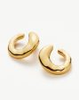 Molten Large Open Stud Earrings | 18ct Gold Plated Fashion