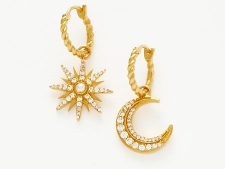 Harris Reed Moonlight Charm Hoop Earrings For Cheap