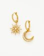 Harris Reed Moonlight Charm Hoop Earrings For Cheap