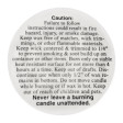 Candle Warning Label - Large (2 ) Online Sale