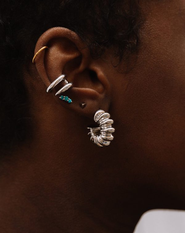 Medium Ridge Claw Hoop Earrings Online Hot Sale