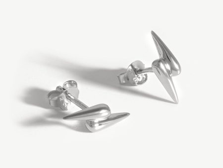 Double Claw Stud Earrings | Sterling Silver Fashion