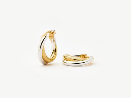 Lucy Williams Entwine Small Hoop Earrings  | Mixed Metal Discount