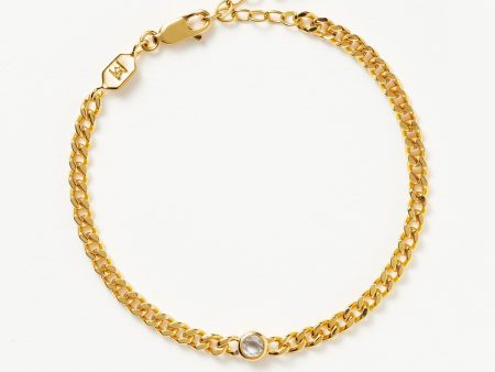 April Birthstone Chain Bracelet | 18ct Gold Plated Vermeil Crystal Online