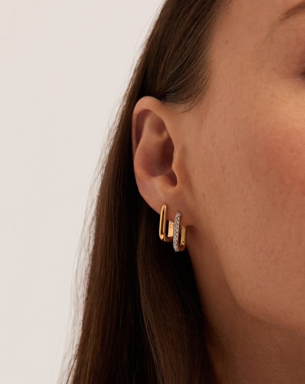 Pave Ovate Small | 18ct Recycled Gold Vermeil on Recycled Sterling Silver Supply