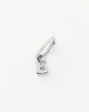 Initial Single Charm Hoop Earring  - Initial E | Sterling Silver Online Hot Sale