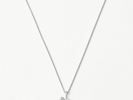 Curly Molten Mini Initial Necklace - R | Sterling Silver Cheap